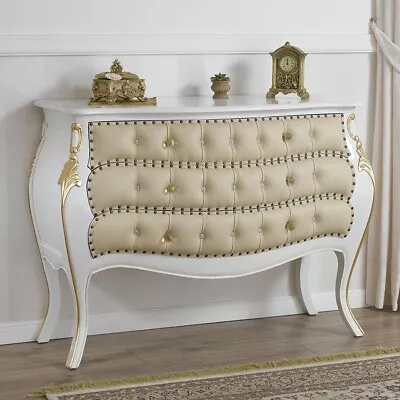 Dresser Brilliant Decape Baroque Style Convex Chest Of Drawers Ivory And Gold... • £2370
