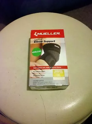 Mueller Adjustable Elbow Support Brace Model #6305--Black (One Size Fits Most) • $15