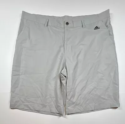 Adidas Golf Shorts Mens Size 40 Gray Flat Front Logo Over Back Pocket • $18.92