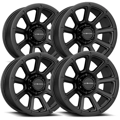 (Set Of 4) Vision 353 Turbine 18x9 6x5.5  +18mm Matte Black Wheels Rims 18  Inch • $823.96