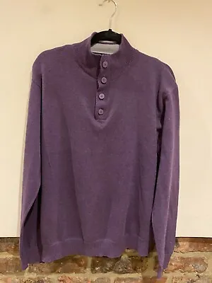 Charles Wilson Men’s Purple Jumper Pullover Size L Very Good Condition • £7