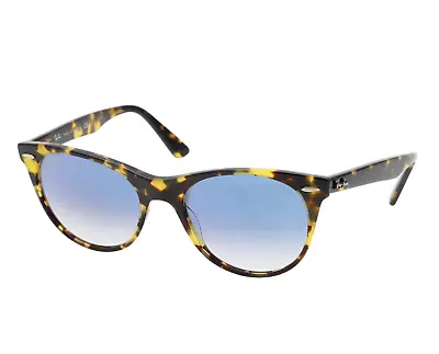 Ray-Ban S3349 Yellow Havana/Blue Gradient Wayfarer II RB2185 Sunglasses 52 Mm • $154.98