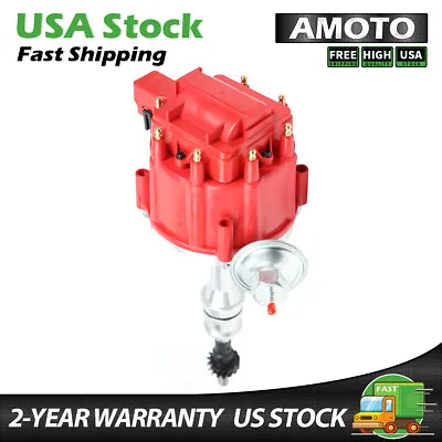 1X Red HEI Distributor For Ford 351C 351M 400 429 460 65000 KV Coil 7500 RPM • $54.02