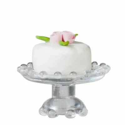 Dollhouse Miniature Small Cake On Stand By Town Square Miniatures • $4.99