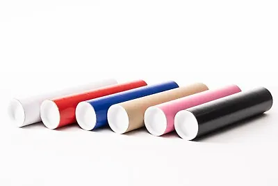 Coloured Strong Cardboard Postal Tubes A4 A3 A2 A1 With Plastic End Caps • £16.15