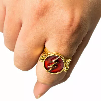 The Flash Barry Allen Justice League Flash Cosplay Prop Lightning Bolt Logo Ring • £5.99