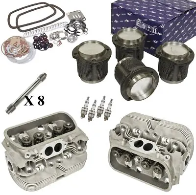 $859.95 • Buy 1600cc Air-cooled Vw Bug Engine Rebuild Kit, Top End Heads & Pistons