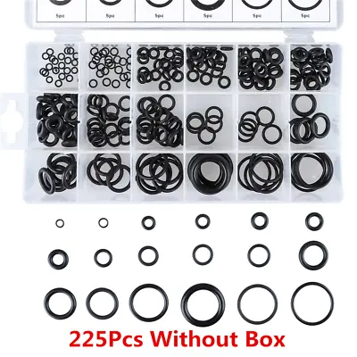 225 Pcs Universal Rubber O-Ring Assortment Set Gasket Automotive Seal SAE Kit • $5.67