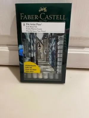 Faber-Castell Set Of 8 Artist Pens Shades Of Gray • $13.50