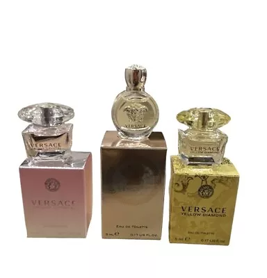 3 Pieces Mini Versace Set Women Perfume Bright CrystalEros EDT Yellow Diamond • $24.99