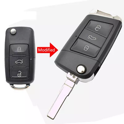 $11.99 • Buy XUKE Car Key Shell For VW Golf Polo Sharan Tiguan Jetta Bora Key Remote Fob Case