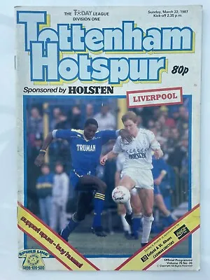 £0.99 • Buy Tottenham Hotspur V Liverpool. 22nd March 1987. Division One.