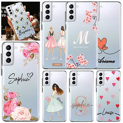 Floral Personalised Slim Phone Case Cover For Samsung Galaxy S24 S23 S22 S21 S20 • £5.87