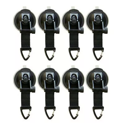 8pcs Shackle Anchor Suction Cup Strap Hooks For Camping Car Van Roof Top Tent • $45.82