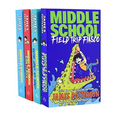 Middle School By James Patterson - 4 Book Collection - Ages 9-14 - Paperback • $35.90