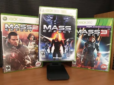 Mass Effect Trilogy 1 2 3 Lot Bundle Xbox 360 Tested & Work • $16.99