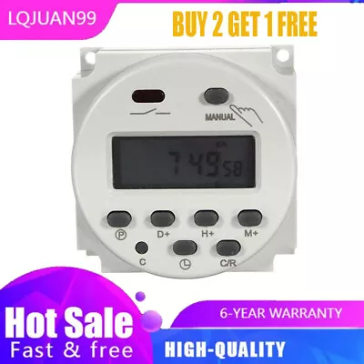 CN101A 12V/24V/220/240V LCD Digital Weekly Programmable Timer Relay Switch 16A • £9.95