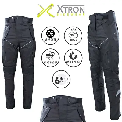 NEW Motorcycle Camouflage Waterproof Motorbike Motocross Textile Armour Trouser • £38.99