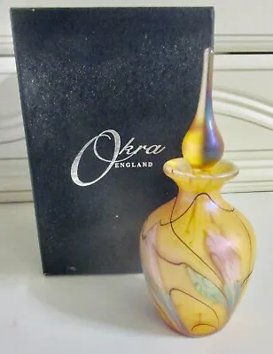 Okra Glass Perfume Bottle  ~ Signed Barras  • £59.99