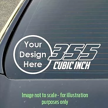 Custom 150mm 355 Cubic Inch V8 Holden/Ford/Chev/Chrysler Car/toolbox Decal • $8.50