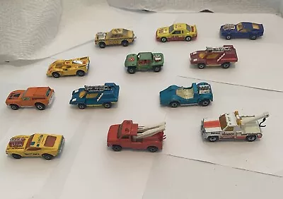 Vintage Matchbox Cars Lot Of 12-Mustang Piston Popper Wrecker’s & Others • $14.95