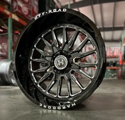 4x 20X10 Hardcore HC24 Wheels Gloss Black Milled 6x5.5 6x139.7 Chevy 6x135 F150 • $1300