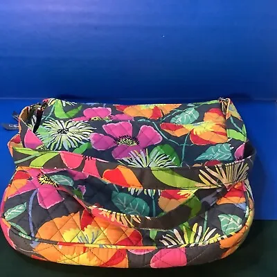 VERA BRADLEY Jazzy Bloom Quilted Button Tote Shoulder Handbag 12”x 12  • $25