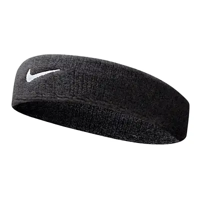 Nike Swoosh Cotton Nylon Sport Headband Black • $19.99