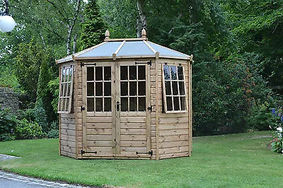6'4 X8'10  Georgian Octagonal Summer House 15% Bigger Than 8 X 6 DELIVERY EXTRA  • £1449