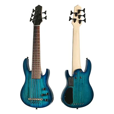 MiNi 5string Electric Ukulele Bass Uku Bass BEADG Ash Wood Body 18:1 Gear Tuners • $183.99