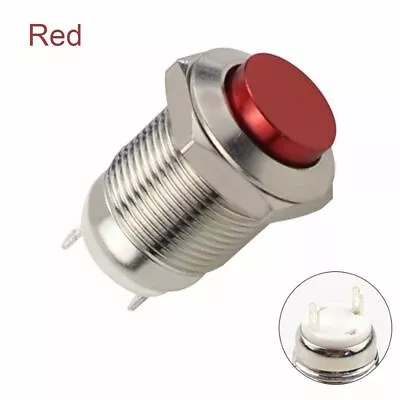 High Round Waterproof 250V Start Momentary Metal Push Button Switch 12mm • $8.08