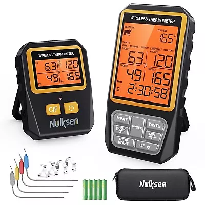 Nulksen Wireless Meat Thermometer Accurate 4 Probes Digital Kitchen Thermometer • $18.98