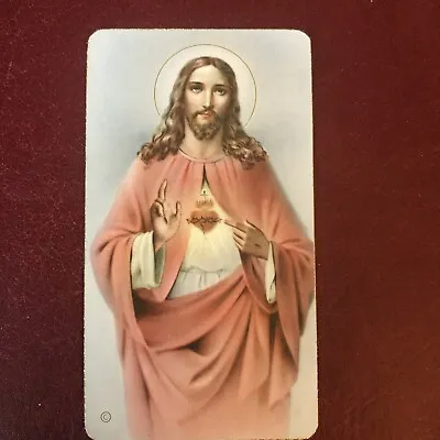 Vintage Catholic Holy Card - Sacred Heart Of Jesus • $1.99