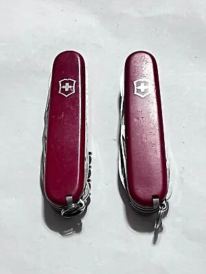 Lot Of 2 Victorinox Swiss Army Knives - Super Tinker - Climber • $23.99