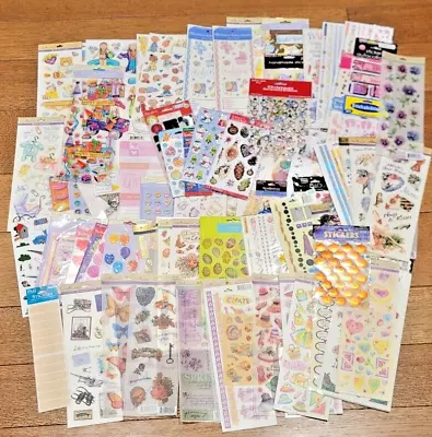 Qty 83 Stickers Birthday Baby Holidays Hearts Kids Flower Family Snowmen + More • $62.99