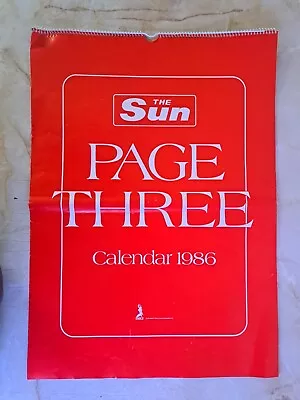 The Sun Page 3 Calendar 1986. Samantha Fox Suzanne Mizzi Linda Lusardi • £2.20