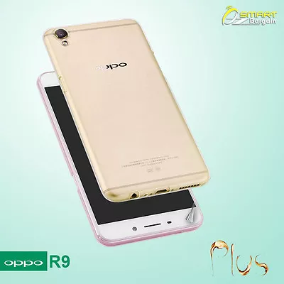 Clear Soft TPU Gel Jelly Case & Glass Screen Protector Combo For Oppo R9 Plus • $7.99