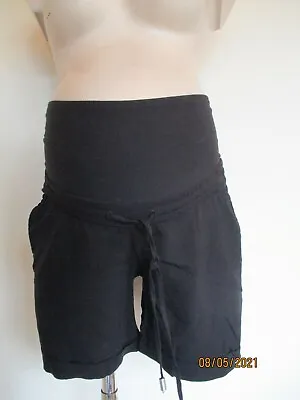 £7.50 • Buy H&m Mama Maternity Black Under Bump Shorts Size 10 Bnwt