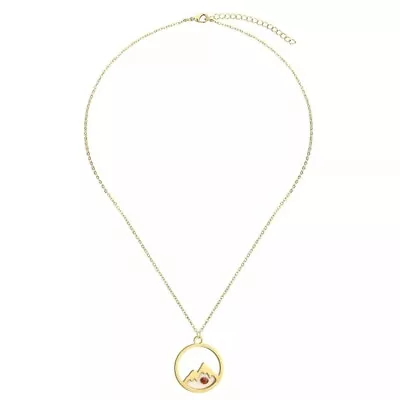 Mustard Seed Faith Dainty Necklace Mountain Round Pendant Gold Plated Jewelry • $14.99