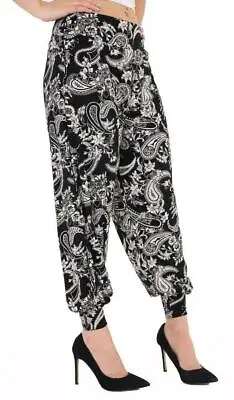 Womens Ladies New HAREM TROUSERS ALI BABA LONG PANTS BAGGY LEGGINGS PLUS Sizes • £9.99