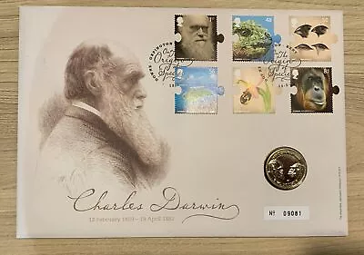 Charles Darwin 2009 £2.00 Two Pound Coin Royal Mint Cover -pnc-fdc • £4.70