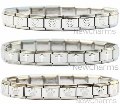 2 (two) Of Italian Charm Starter Bracelet With 18 Links - Pick Style / Design • $9.98