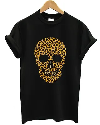 £12.95 • Buy Leopard Print Skull T Shirt Hip Hop Top Urban Street Style Dope Men Women Kid