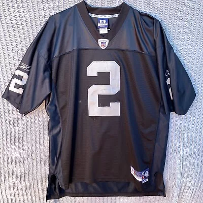 OAKLAND RAIDERS Jersey JaMARCUS RUSSELL #2 Mens XL Black REEBOK NFL Authentic • $49.99