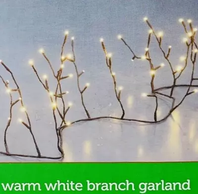 Warm White Mini Lights Branch Garland 60 Count LED 3 Function Wedding Valentines • $21.99
