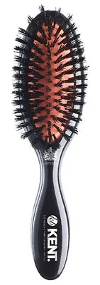 Kent Small Black Natural Bristle Cushion Hair Brush Midnight Ruby Hairbrush CSFS • £22.79