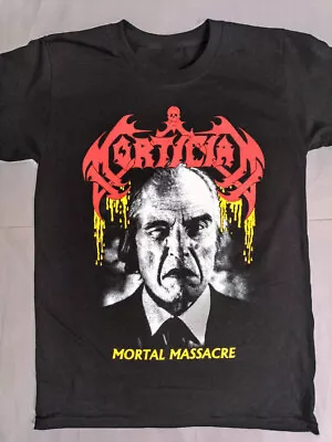 Mortician Mortal Massacre Shirt Vtg Men Cotton All Size Tee YA1402 • $22.79