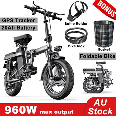 2024 Electric Bike Foldable E-bike With GPS Tracker 48V 20Ah Removable Battery • $850.99