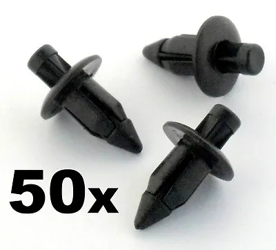 £8.29 • Buy 50x 6mm Plastic Rivet Bike Fairing Trim Clips- Honda, Yamaha, Suzuki, Kawasaki