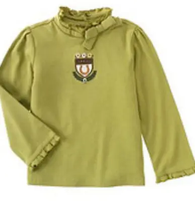 NEW Gymboree GIRLS (SZ 5) Green EQUESTRIAN CLUB Long SLEEVE Top HORSE SHIRT Tee • $12.99